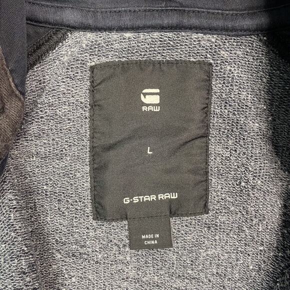 G Star Raw Mens L Odiron Suzaki Hooded Full Zip Grey Sweater - Picture 7 of 8